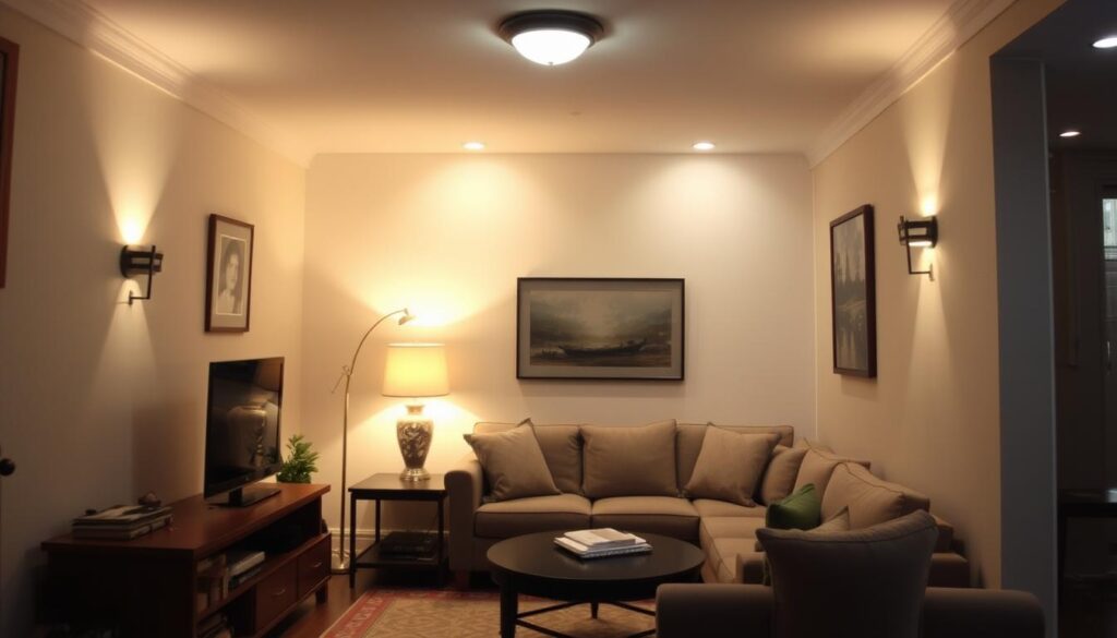 iluminação para espaços pequenos