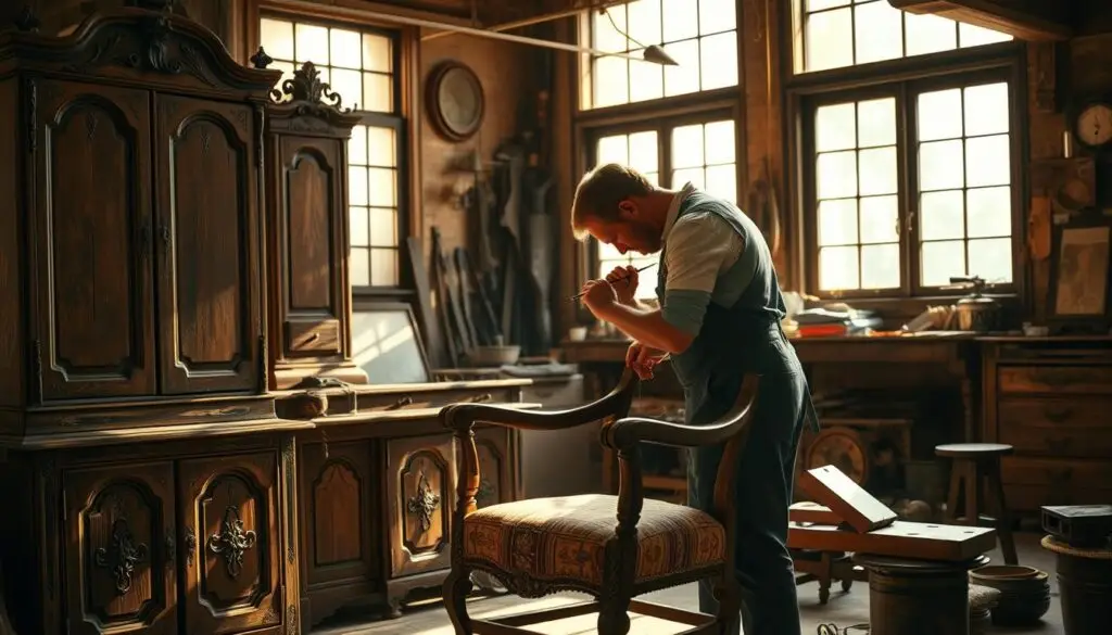 restauração de móveis antigos